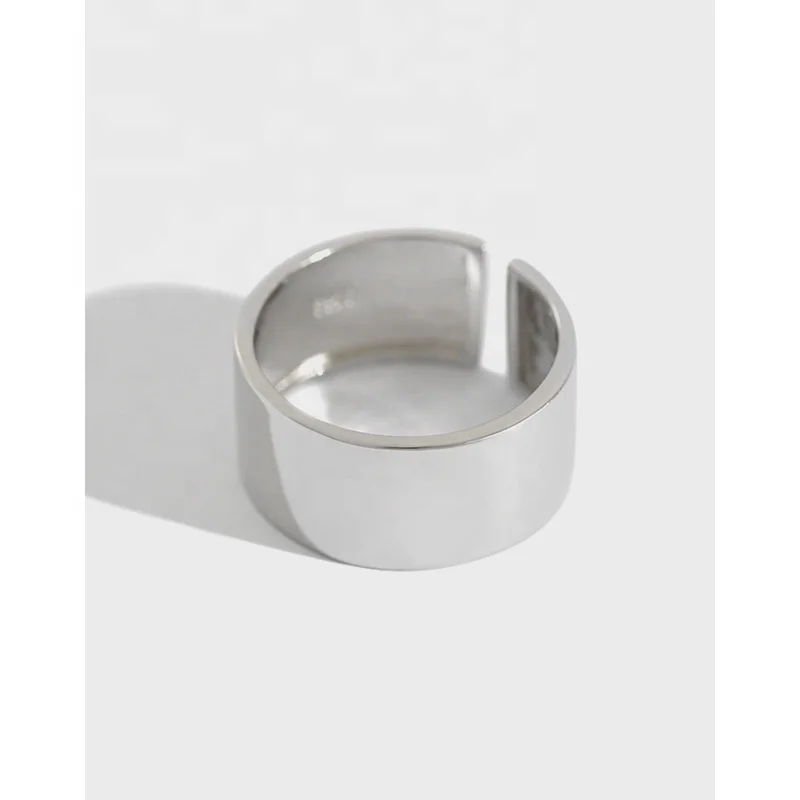 

Danyang Serling Silver 925 Jewellery Brushed Silver Platinum Rings for Women Rings Jewelry, White, black