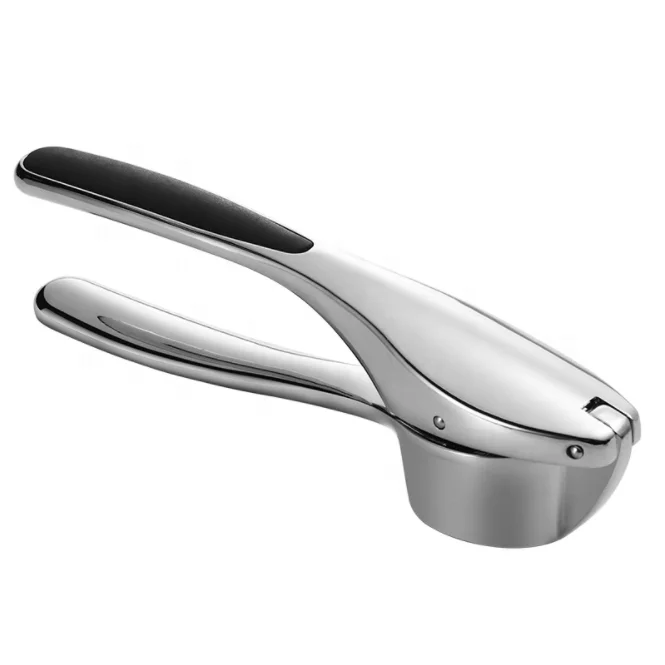 

Premium Garlic Press Soft Easy-Squeeze Ergonomic Handle Garlic Press, Silver