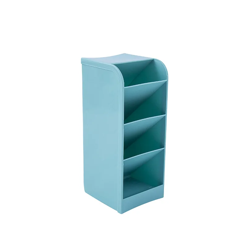 

Large Inclined pen holder four grid office desktop storage box sorting grid plastic