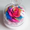 Beautiful Rose Flowers Glass Shield Decoration Natural Preserved Flower Preserved Eternal Rose