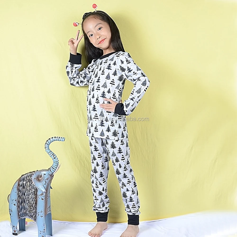 

Christmas PJ sets for Parents and children hot selling pajamas Print Knit Matching Set for children's pj set, Solid color