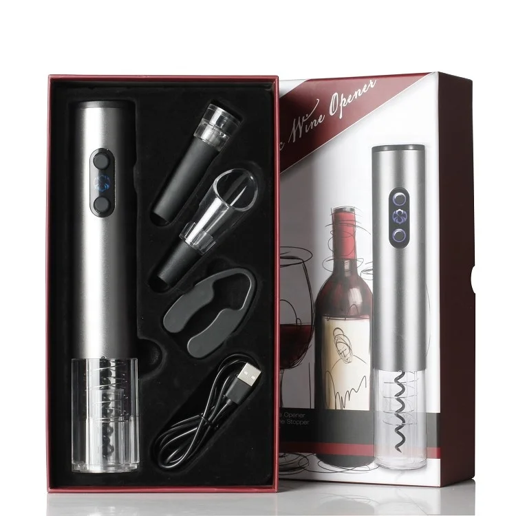 Newest Trending Gadget 2020 4pcs Electric Opener Wine Set Wine Accessories and Gifts for Men and Women