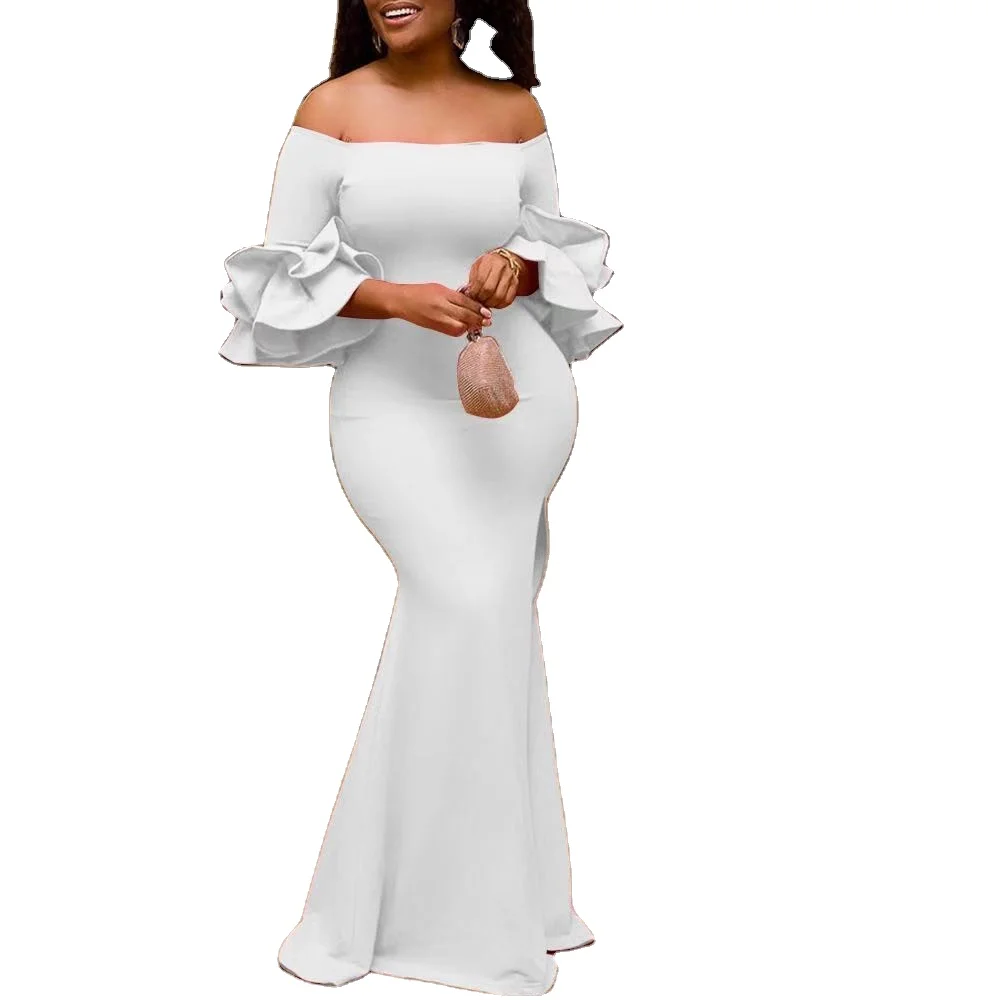 

Solid Color Women Long Sleeve Summer Satin Long Sleeve Maxi Dress Long Sleeve