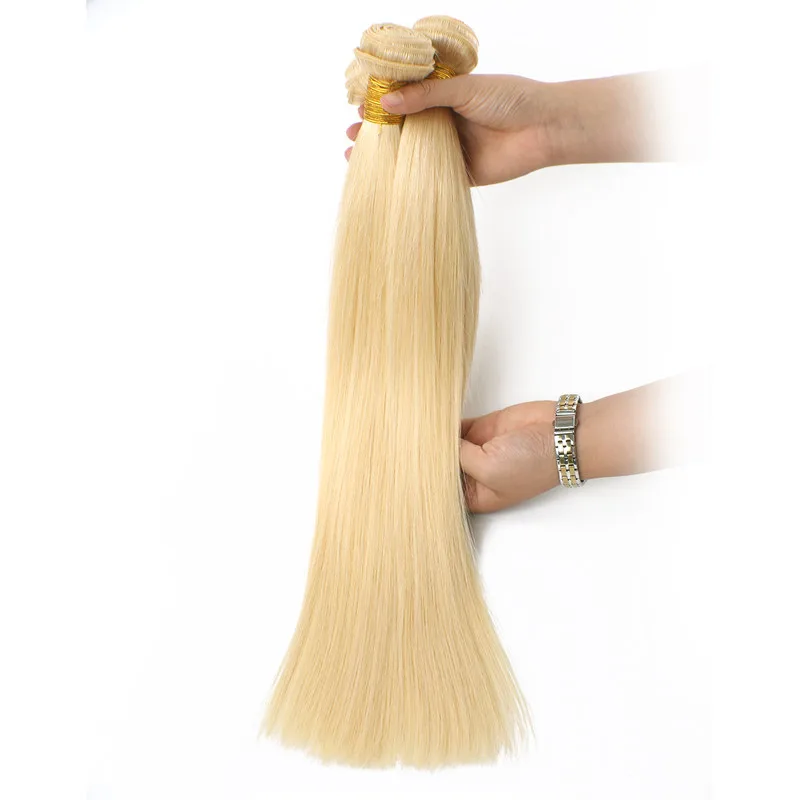 

100% unprocessed virgin wholesale human hair extension 613 blonde color bundles lace closure lace frontal remy indian hair