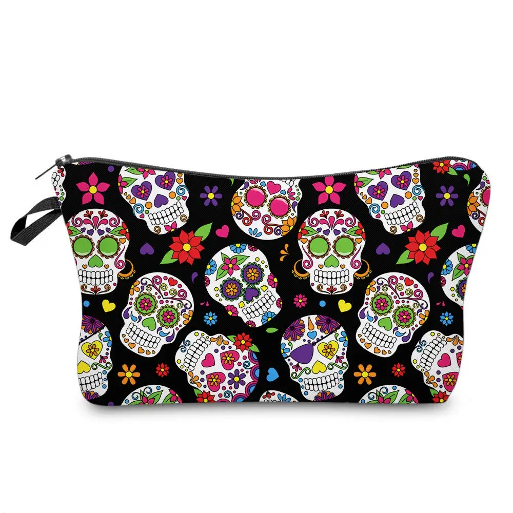 

Wholesale Ginzeal Custom Logo Flower Print PU Leather Make up Bag Soft Zipper Portable Cosmetic Bag, Can be customized