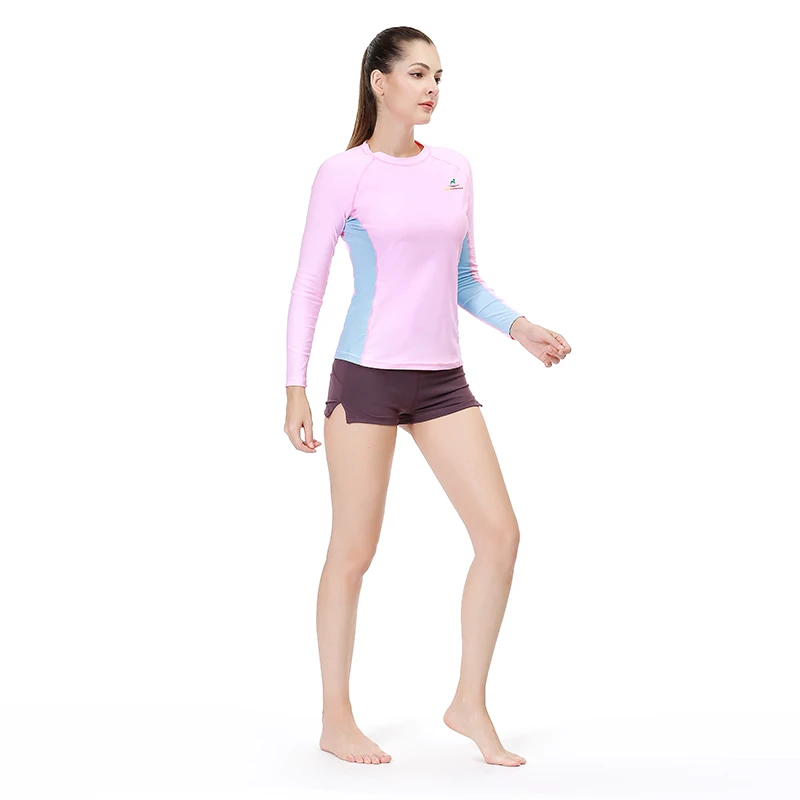 Uv Protection Long Sleeve Upf 50+ Chlorine Resistant Rashie Women Rash