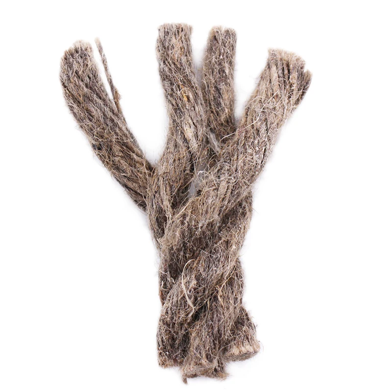 Bushcraft Natural Quick Wick Tinder Wax Infused Jute Fire Starter Rope