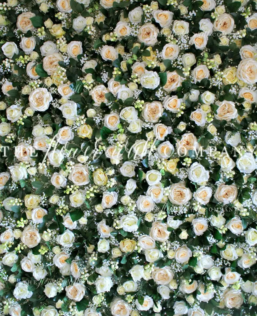 Artificial Flower Wall Screen Panel Romantic Floral Backdrop 60x40cm