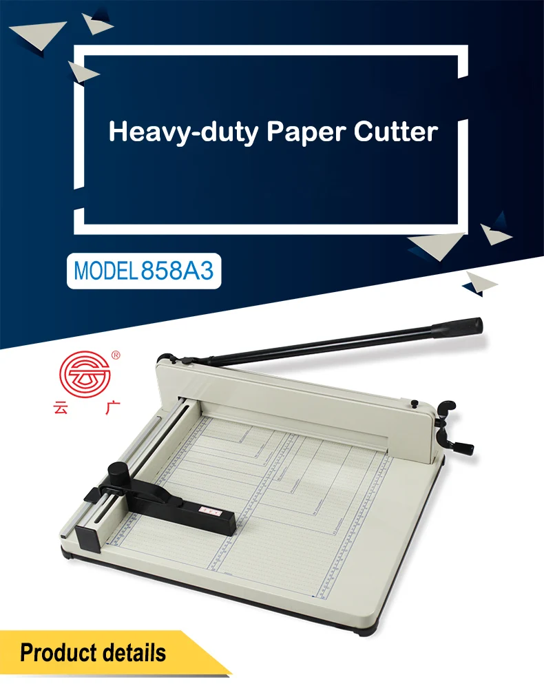 YG 858 A3 guillotine manual paper cutter trimmer machine, View paper ...