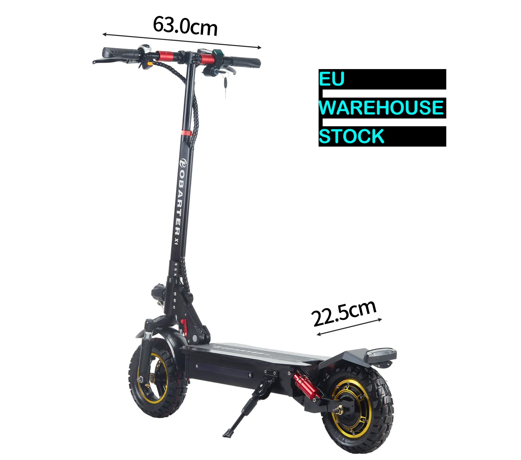 

EU Europe warehouse ready stock factory new style Fashion big power Electric Scooter Foldable Obarter 48v800w X1 scooter