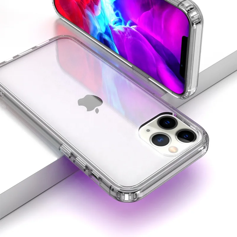 

For iPhone 12 Cell Phone Case 2.0MM Clear Acrylic Back Cover Transparent TPU Bumper Case For iPhone SE 11 12 Pro Max 2020, Multi-color, can be customized