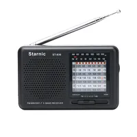 

Black no screen AM FM SW 1-7 9 band AA*2 batteries operated shortwave radio with earphone jack