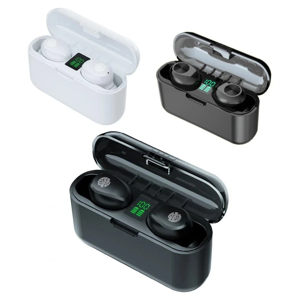 

F9 TWS BT 5.0 Earphones Wireless Headphones 9D Hifi Stereo Earbuds Waterproof Mini Earphones Music Headsets LED Display