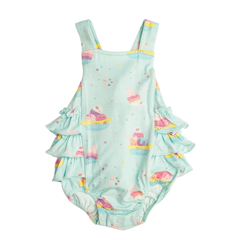 

Newborn Girls Clothes Outfits Suspender Sleeve Cross Back Bodysuit Ruffled Butt Design Bubble Rompers, All your favorite colors