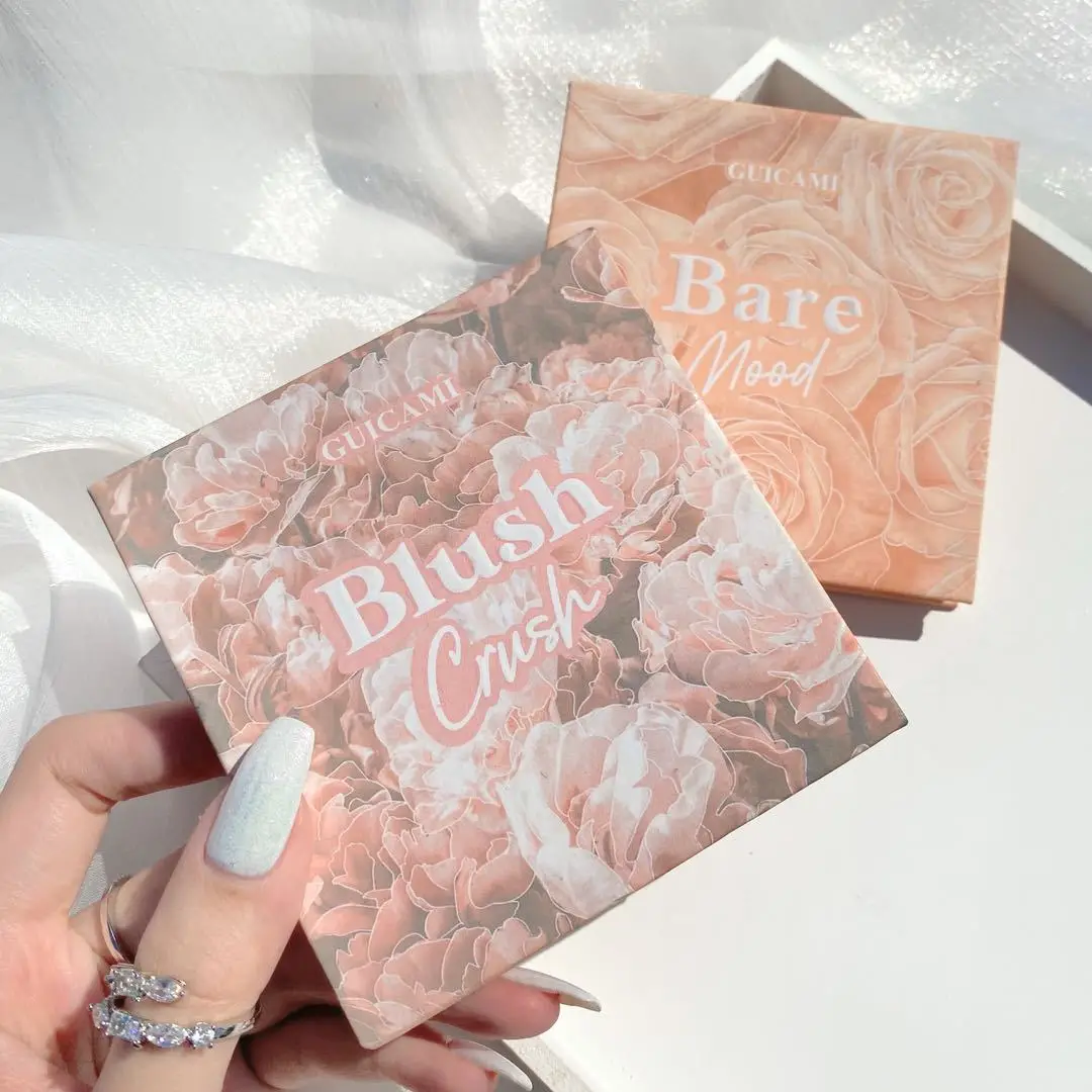 

GUICAMI bronzer palette 9 pan luxury private label makeup high quality matte flash shine free glitter colorful bronzer palette
