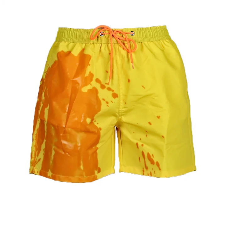 

Customized produce plus size temperature and water color changing Men Board Shorts Surfing Swimwear