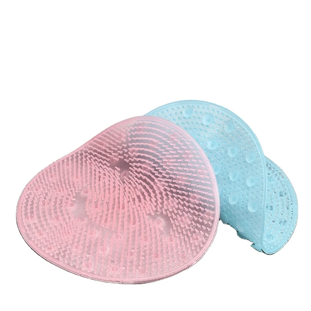 

Used for lazy feet to clean dead skin bathroom artifact cushion shower supplies round silicone bath massage cushion brush, Pink