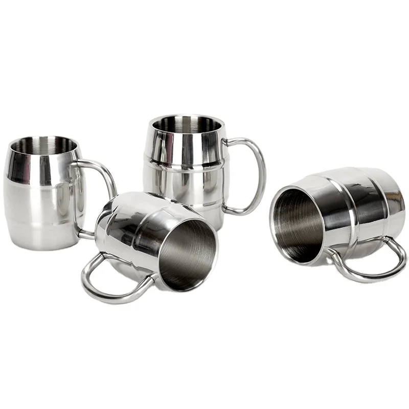 

Wholesale double wall stainless steel insulated beer mug with handle