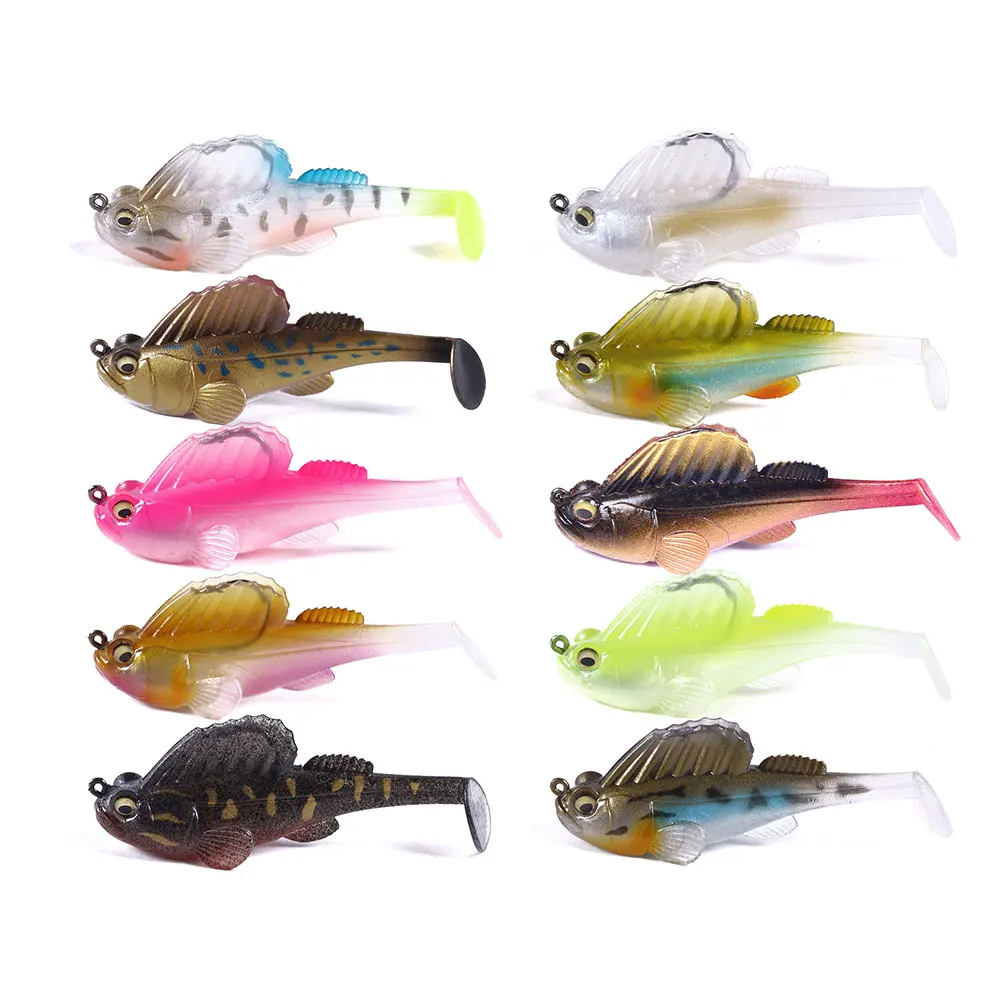

Hot sale 7cm 14g Newup artificial bait silicone soft fishing lure lead head fishing bait, As pictures