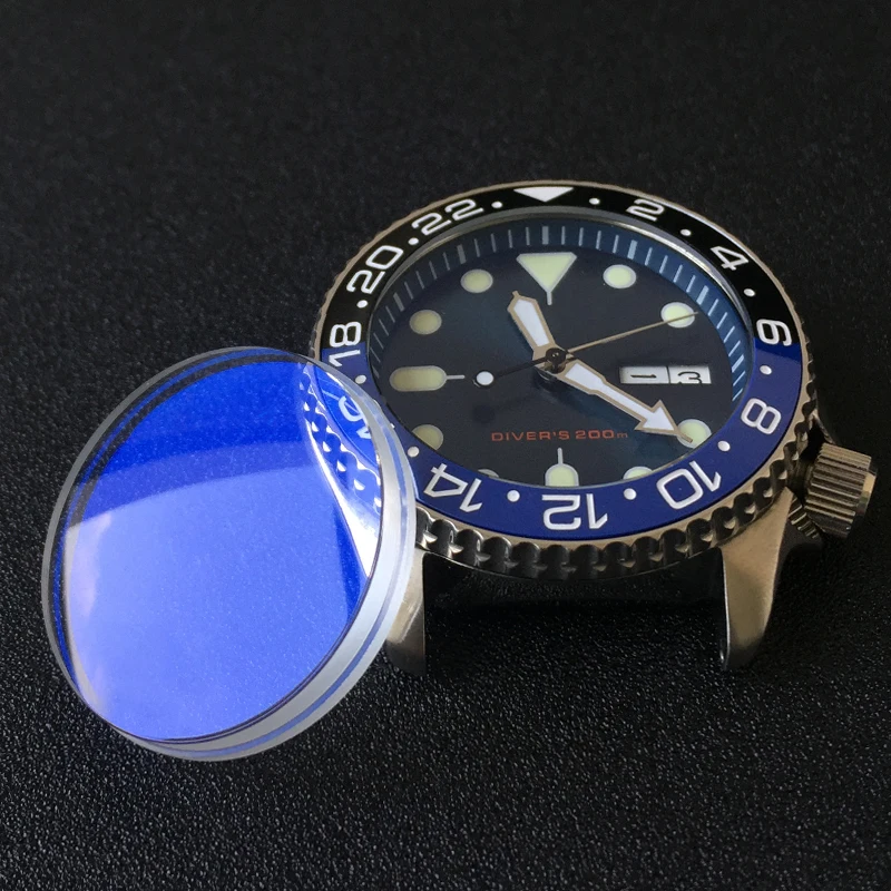 Single Dome With Stepped Edge No Bevel Edge Mod Mineral Glass For Seiko  Brand Skx007 009 011 Watch Crystal Watch Parts - Buy For Seiko Brand Skx007  Skx009,Watch Crystal Glass Blue Red
