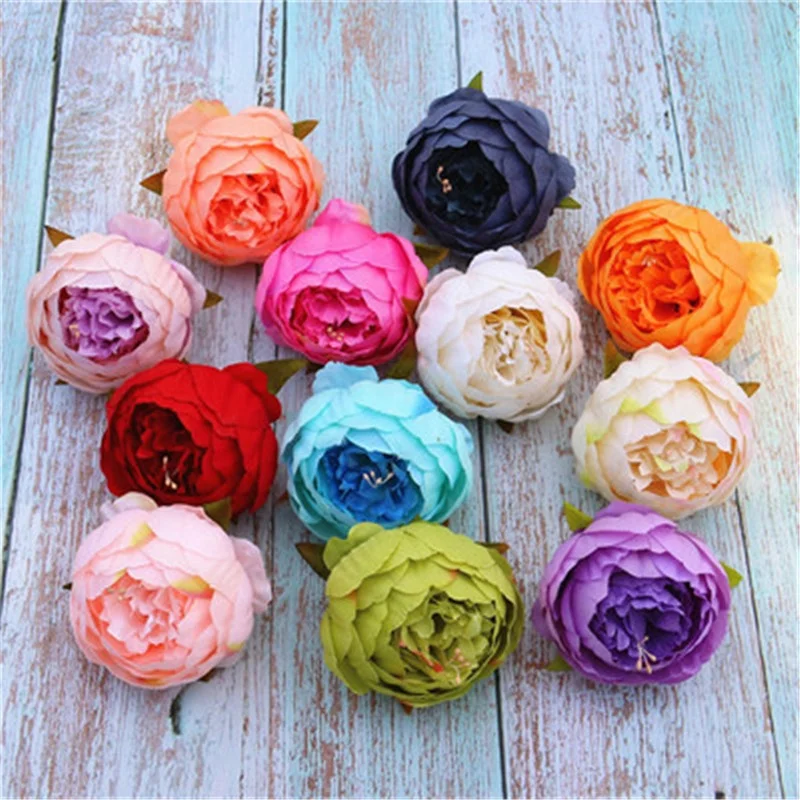 

Home Wedding Decoration Silk Artificial Flower Simulation Foreign Rose Large Peony Head, Multicolor