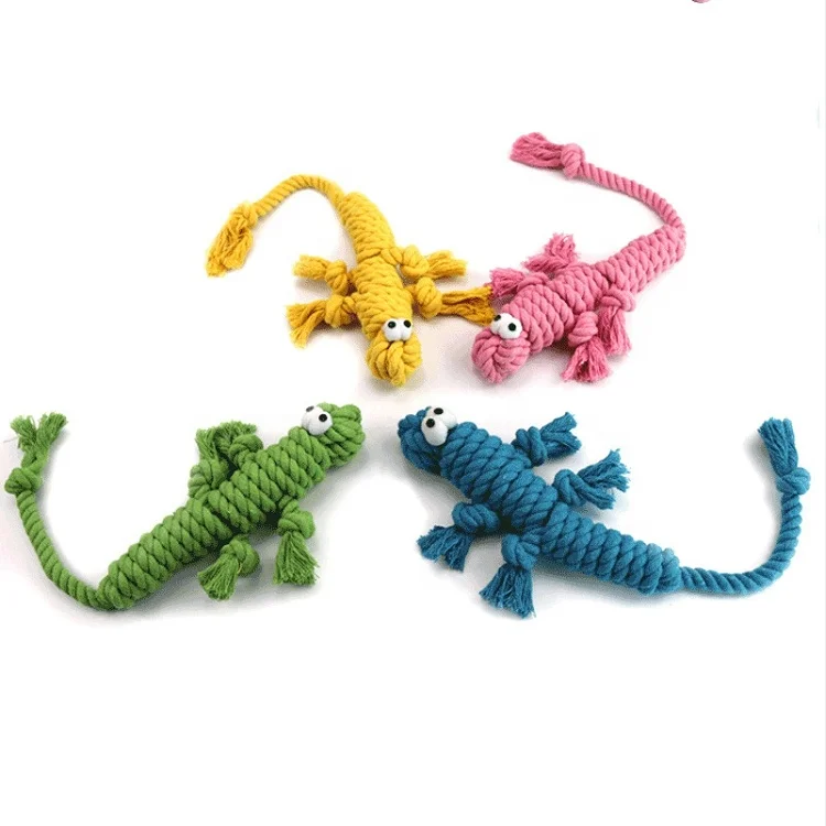 

Custom Animal Shape Pet Dog Chew Toy Cotton Rope Dog Toy Indestructible Cotton Ropes, Yellow/pink/green/blue