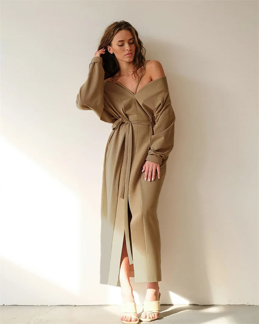 

2020 new arrivals autumn collection long sleeve women sexy knitted casual dresses