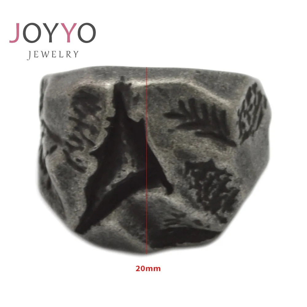 Manufacturer Best Selling Dinosaur Bone Ring Viking Biker Jewelry Stainless Steel Ring for Men Party Gift