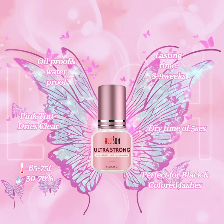 Allison 0.5 Sec Fast Dry Professional Low Humidity Strong Individual Private Label Lash Glue Adhesive Eyelash Extensions Glue