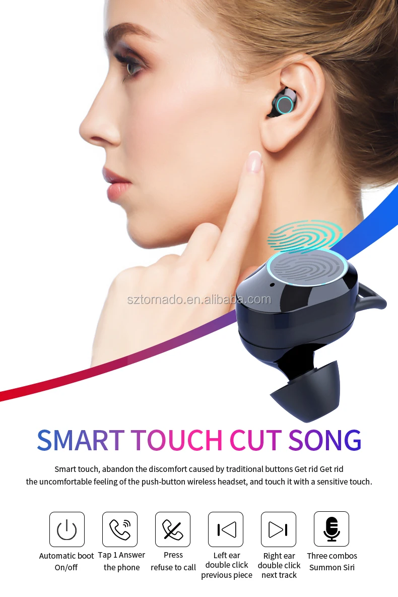 Tindeala 3300mAh Type-c PowerBank LED Display IPX7 Waterproof Touch In-Ear Earbuds TWS 5.0 Bluetooth Stereo Wireless Earphone - ANKUX.COM