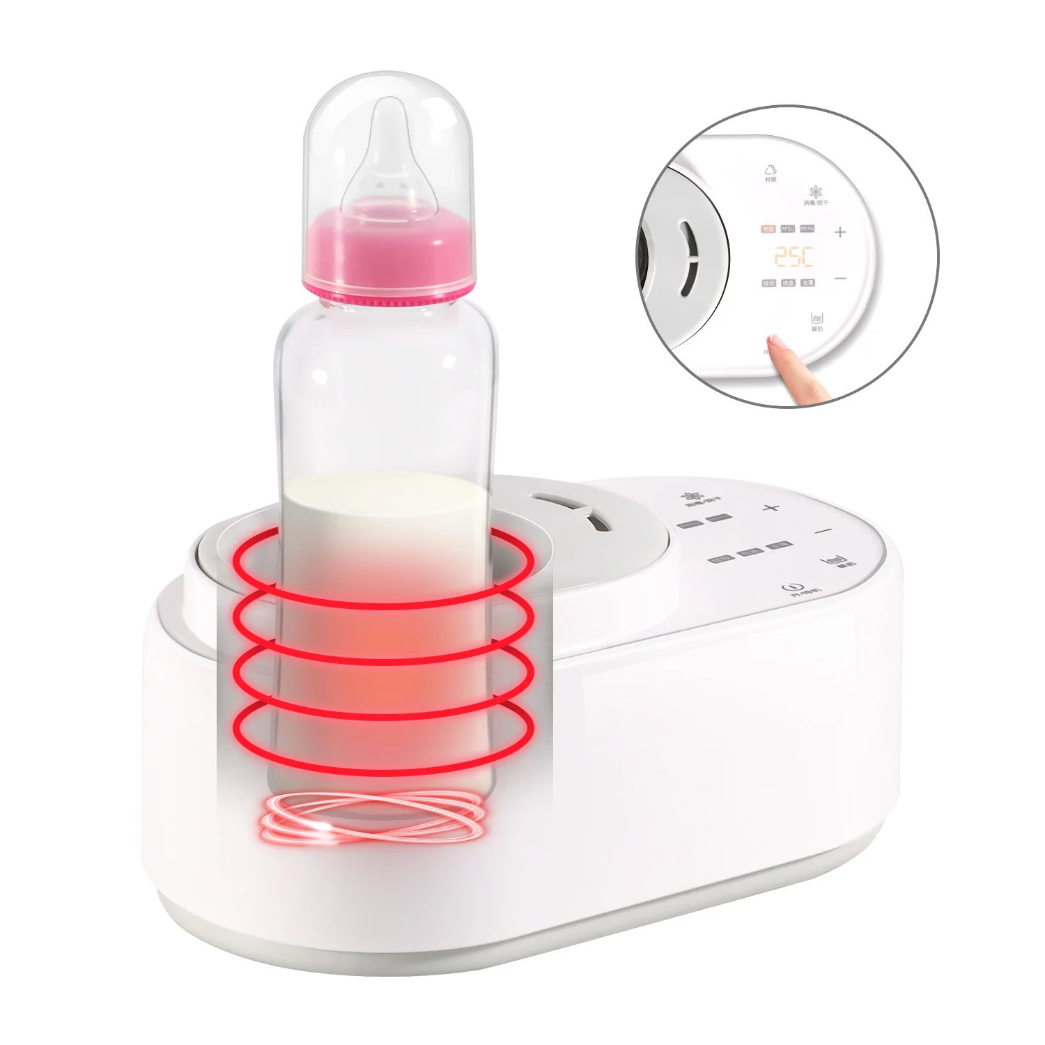 

Hot-sale 2021 Gry/ Blue/ Pink baby feeder water-free no water bottle warmer