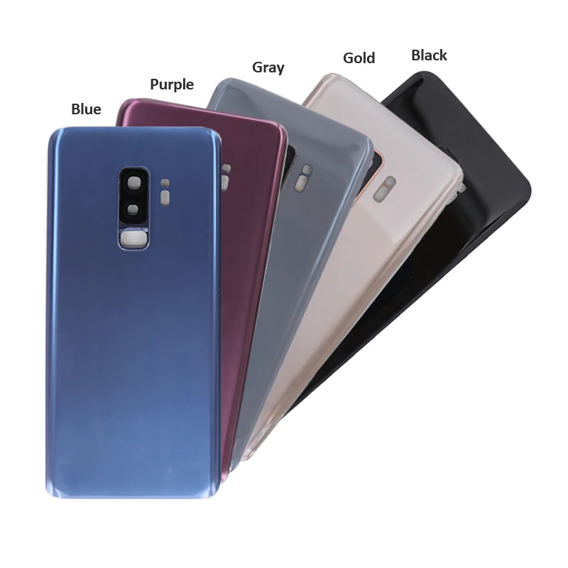 

Hot Selling Cell Phones Back Glass Replacement Rear Battery Cover For Samsung Galaxy S9 G960, Black/gold/grey /pink /purple/ blue