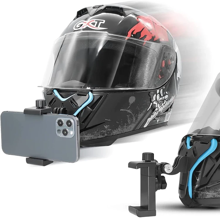 

High Quality Motorcycles Chin Helmet Stand Sports Camera Phone Helmet Strap Chin Support Motorcycle Helmet Holder Phone Mount