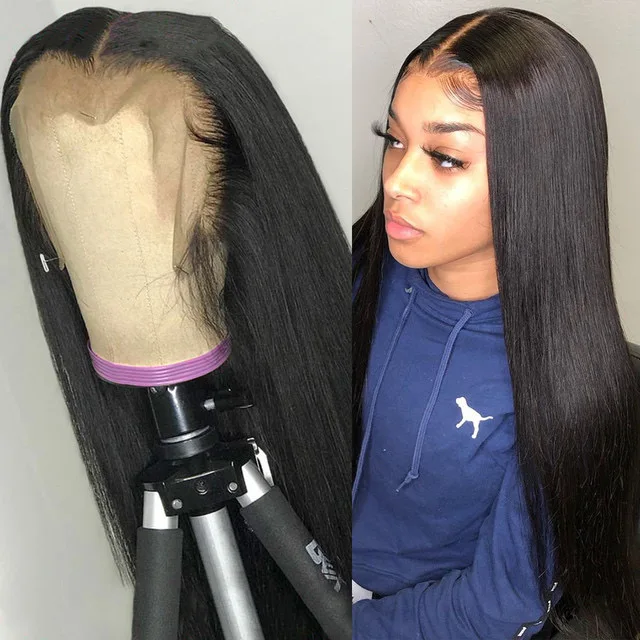 

Full Lace Front Human Hair Wigs Straight Pre Plucked Hairline Baby Hair 13x4 Brazilian Long Wigs Human Hair Wigs for Black Women