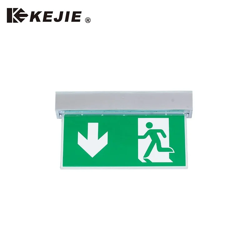 High Quality Rechargeable Wall Mounted Double Sided Running Man LED Acrylic Emergency Light Drop Exit Sign