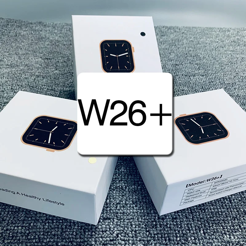 

Wholesale W26+ Smart Watch Series 6 1.75 Full Screen Scroll Crown ECG W26plus IWO Series 5 6 W 26 Pro Plus Smart Watch W26+, Multiple