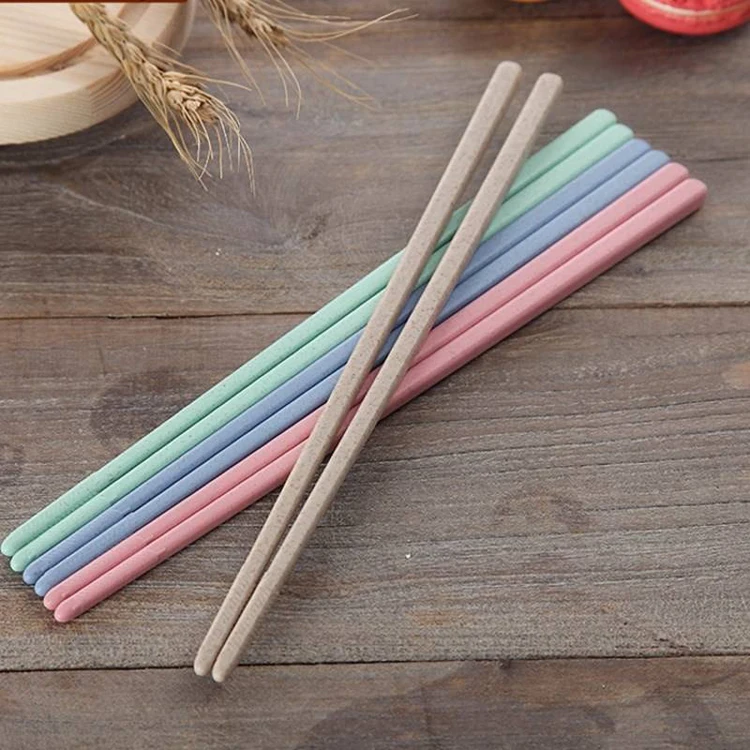 

Factory wholesale Eco Friendly Reusable Heat Proof Wheat Straw Chopsticks