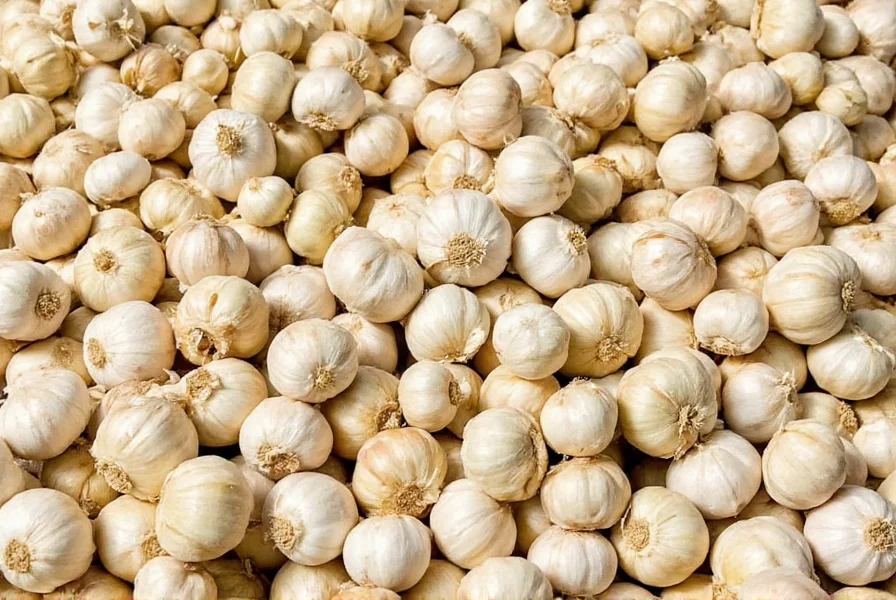 Garlic plants growing in garden with proper spacing and healthy green leaves