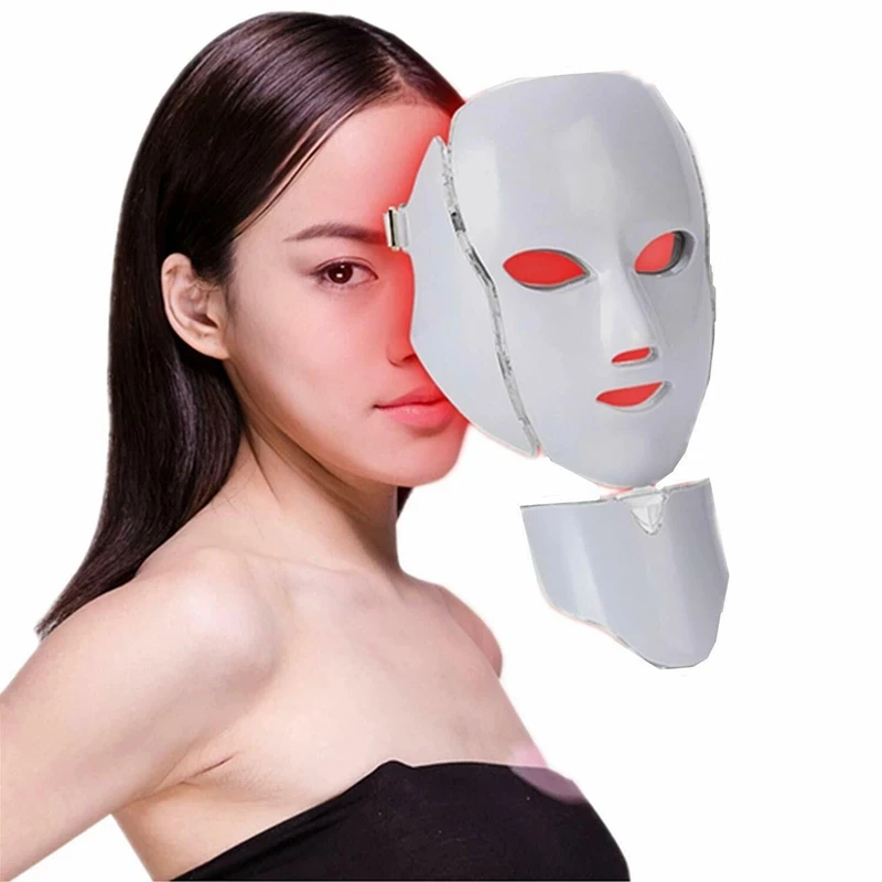 

SGROW 7 Colors Led Light Therapy Beauty Mask with Neck & Face Skin Care