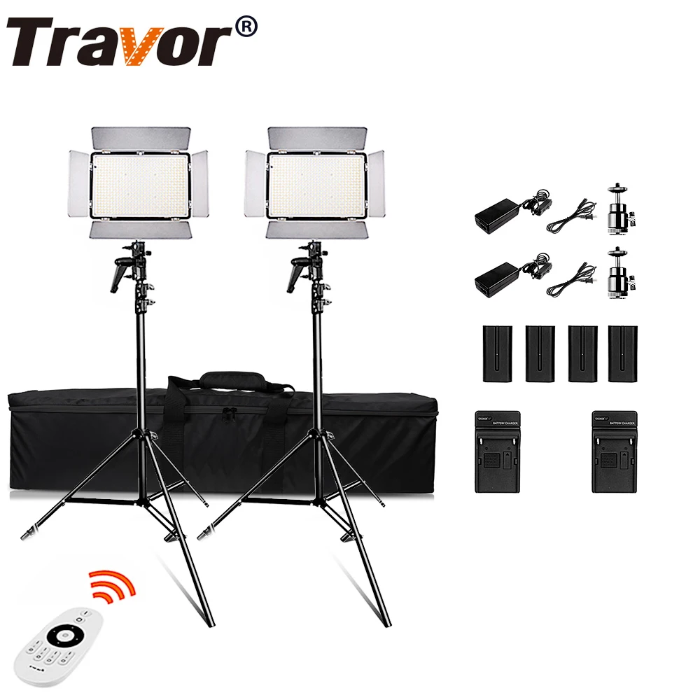 

Travor TL-600AS professional camcorder camera video bi-color led soft light panel led fotografia studio video light for youtube
