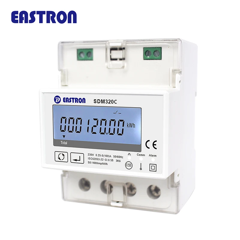 M/ètre Monophas/é /à Deux Fils de Rail D/énergie /électrique de Compteur D/énergie /électrique de Kilowatt-Heure de KWH 220v LCD 2P 5 80 Compteur /électrique de KWh A 50 // 60Hz