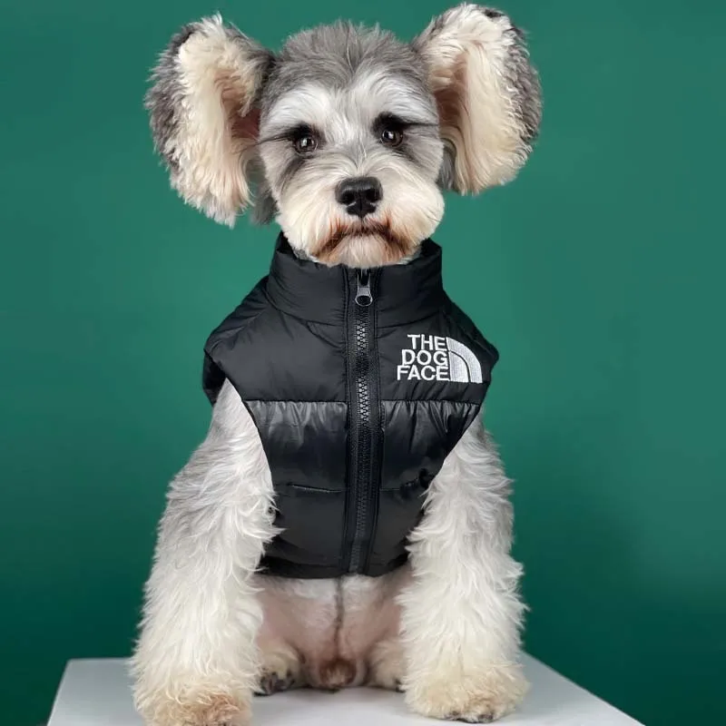 

JXANRY Ins The Dog Face Vest Clothes Pet Winter Down Popular Fashion Vest Coat Teddy Down Coat Pets Winter Clothing Four Colors