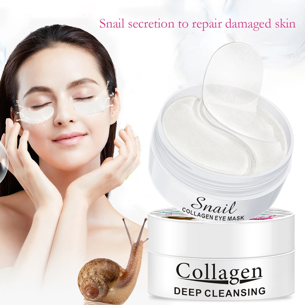 

Snail Collagen Eye Mask Skin Care Anti Aging Remove Dark Circle Eye Bags Remover Under Eye Gel Patches