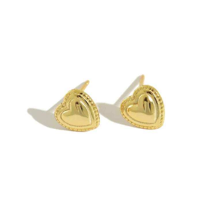 

high quality minimalist 18k gold plated 925 sterling silver designer stud earrings jewelry