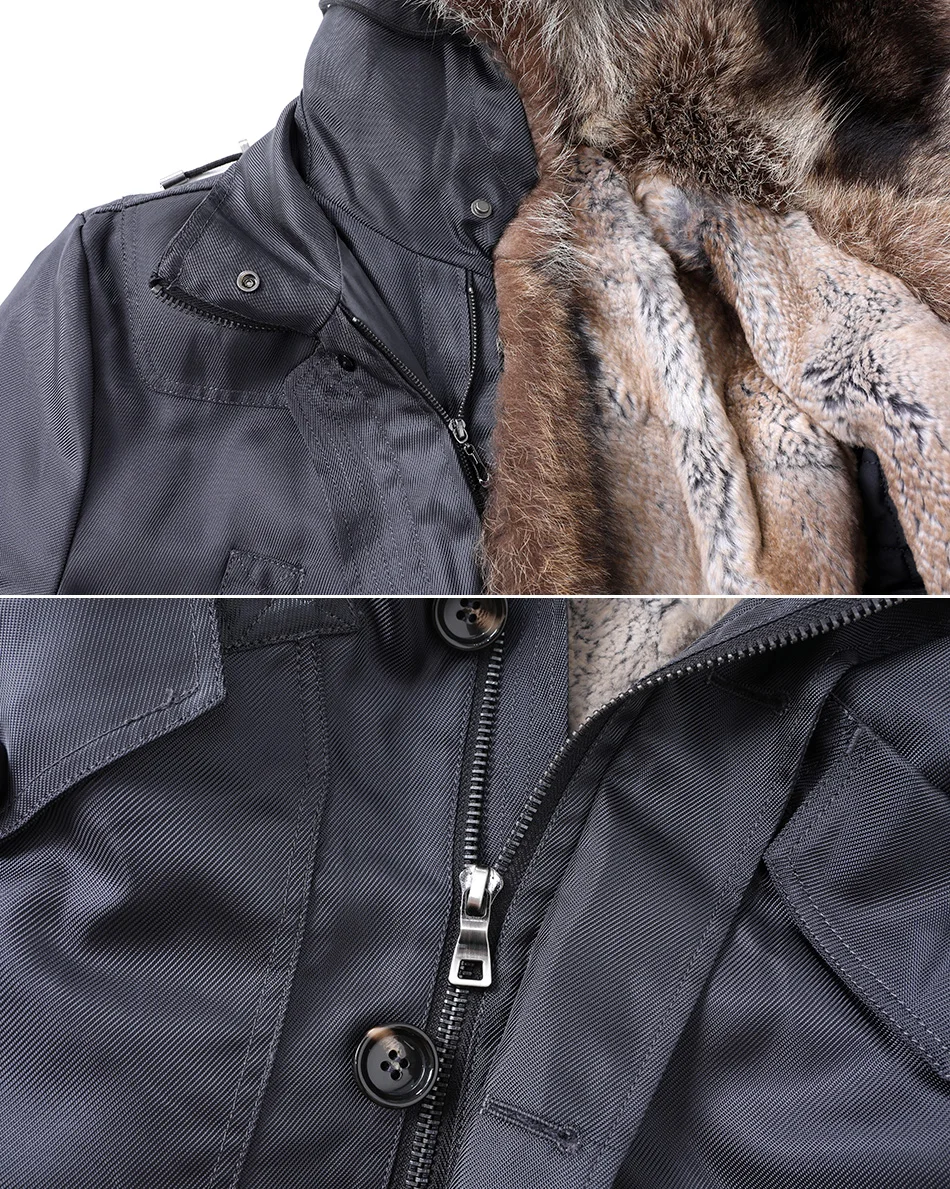 Mens’s Raccoon Winter Fur Jacket
