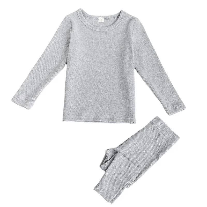 

Kids blank pajama sets cotton blank children pajama home clothes, White,pink,blueish,gray