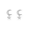 Free Sample diamonds moon and star earings for women 2018 latest