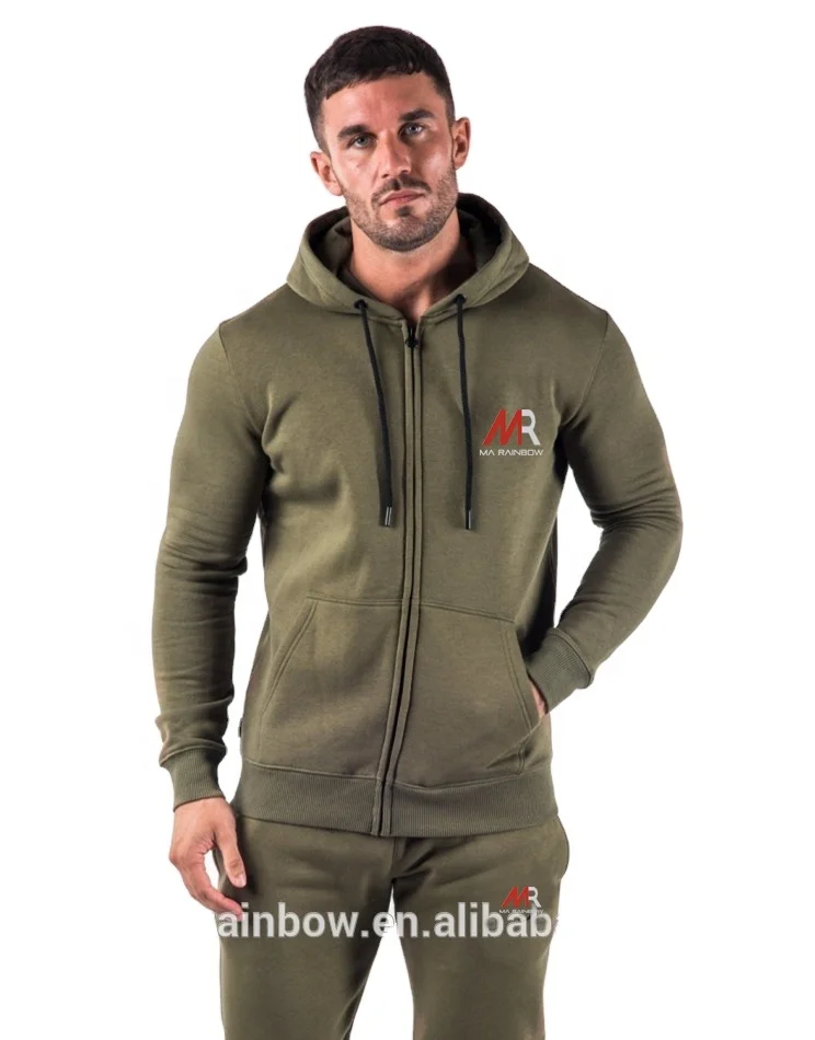 olive zip up hoodie