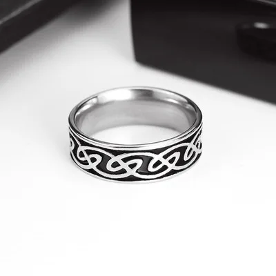 

Hot sale titanium steel stripe ring ring stainless steel cross line dripping oil black ring personalized jewelry