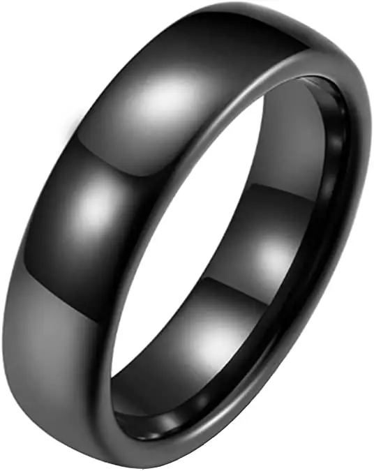 

New Hot Black Hematite Rings that Absorb Negative Energy and Break, Size 6-10 Genuine Hematite Rings